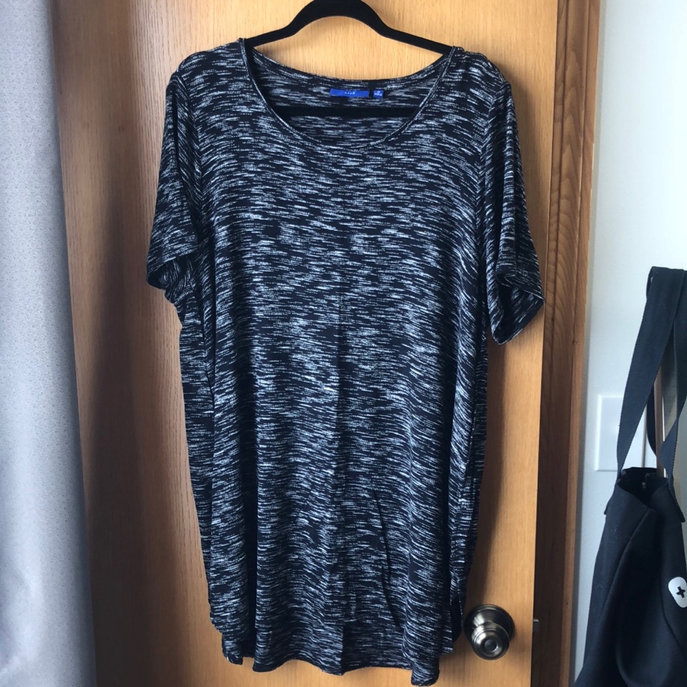APT 9, 1X short sleeve blouse